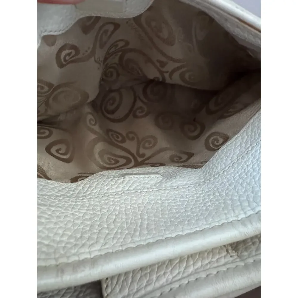 Brighton Purse Bag Masterpiece Magnolia La Sagrada 3D Floral Applique Ivory